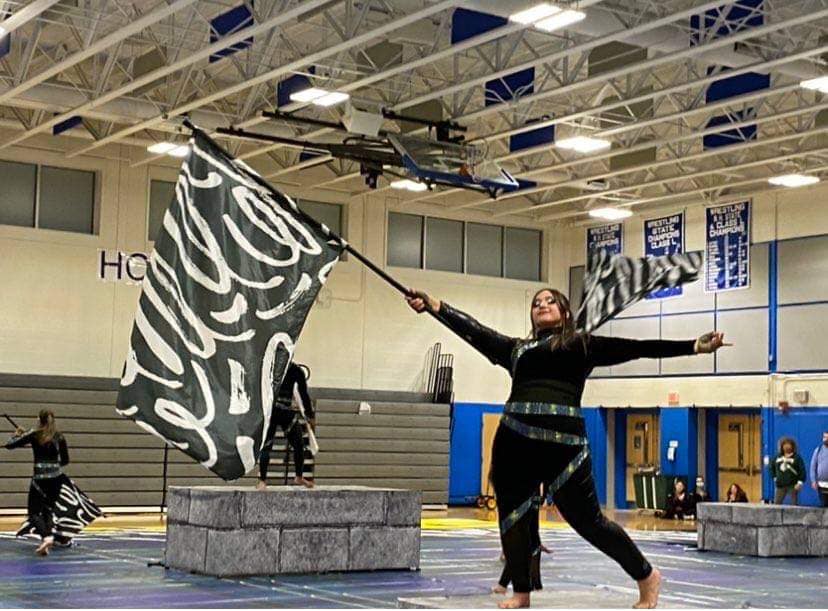 The DHS Winter Guard in action.