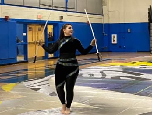 The DHS Winter Guard in action.