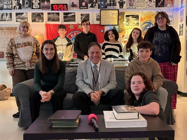 The Spectrum Staff with MIAA Executive Director Robert Baldwin.